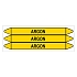 Značení potrubí, argon,3 ks, 355 × 37 mm